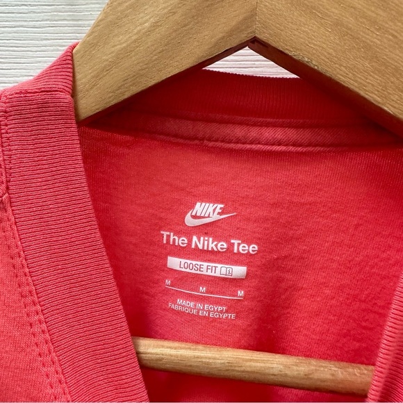 Nike the nike tee orange cropped short sleeve top medium logo swoosh - Picture 3 of 4